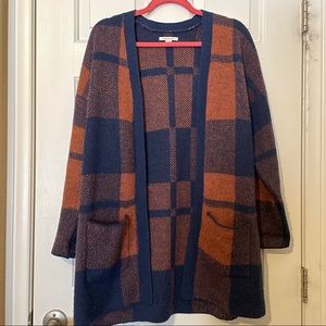 Knit Checkered Cardigan